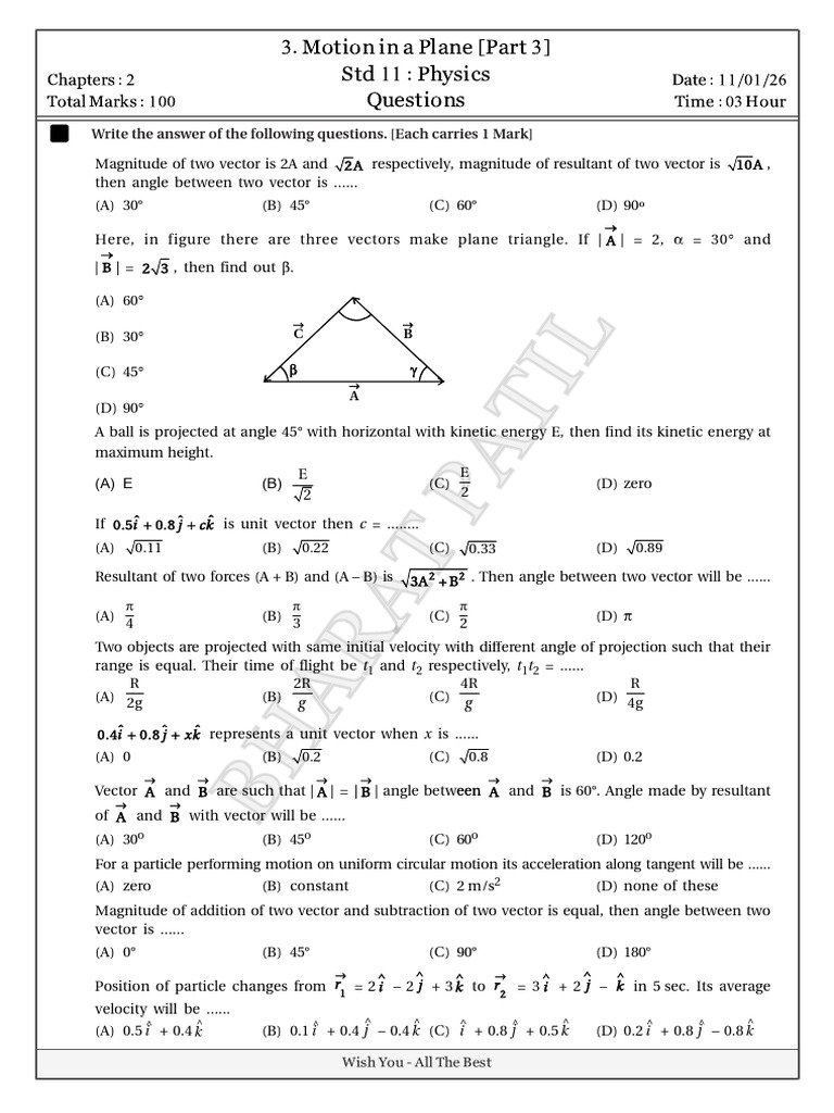 Class 11 Physics NCERT Chapter 3 Part-3 | PDF | Acceleration | Temporal ...
