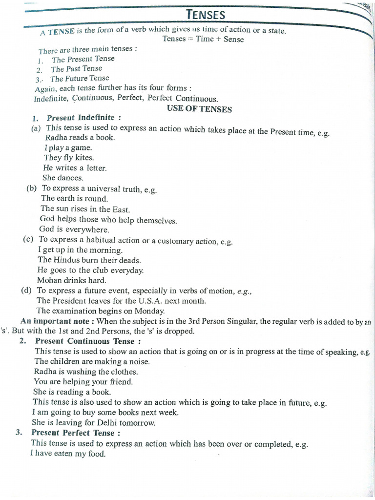 Present Tense | PDF