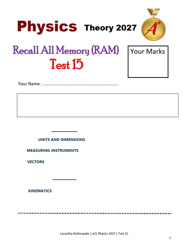 2027 em Ram 15 | PDF | Physics
