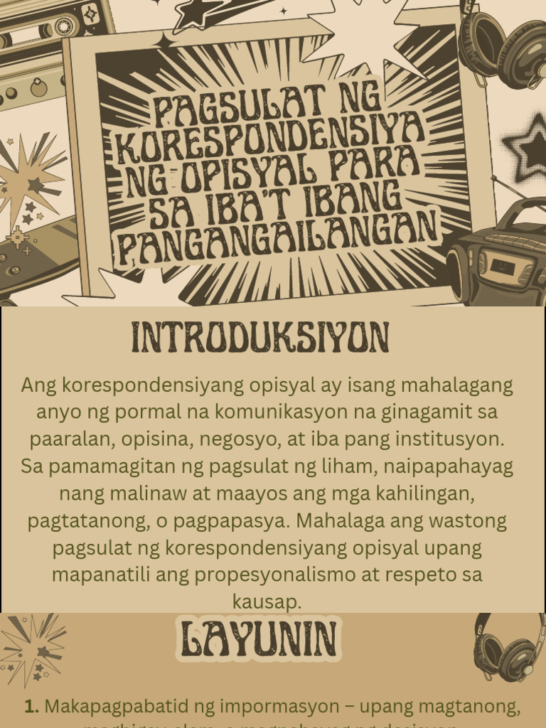 Pagsulat Ng Korespondensiyang Opisyal Para Sa Iba’t Ibang ...
