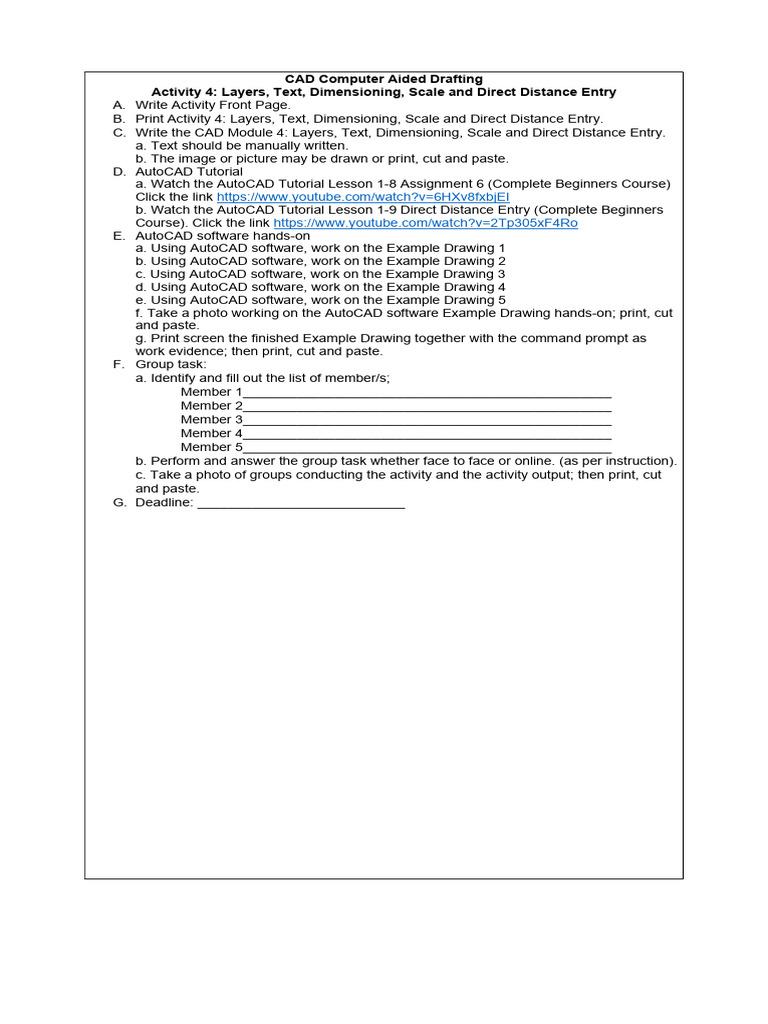 CAD Activity 4 | PDF