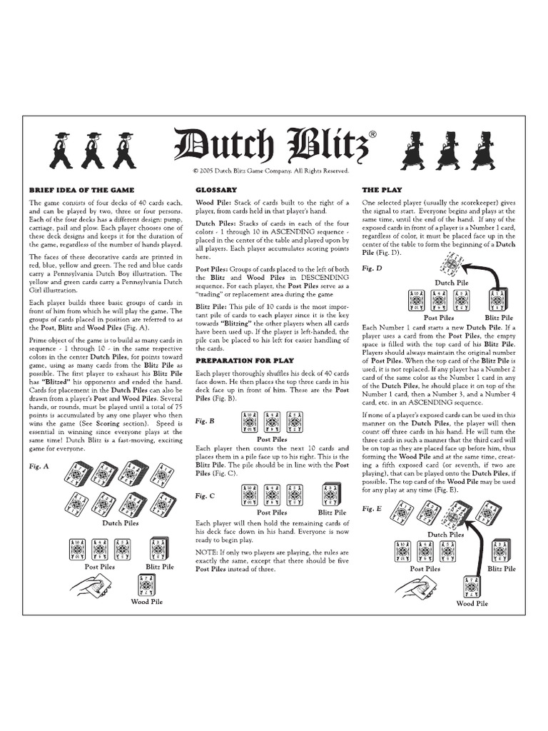 Dutch Blitz Rules | PDF