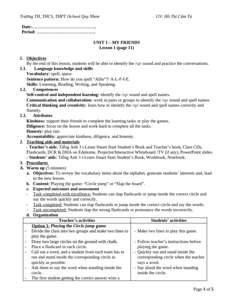Unit 1 - Lesson 1 - Page 11 | PDF | Learning | Linguistics