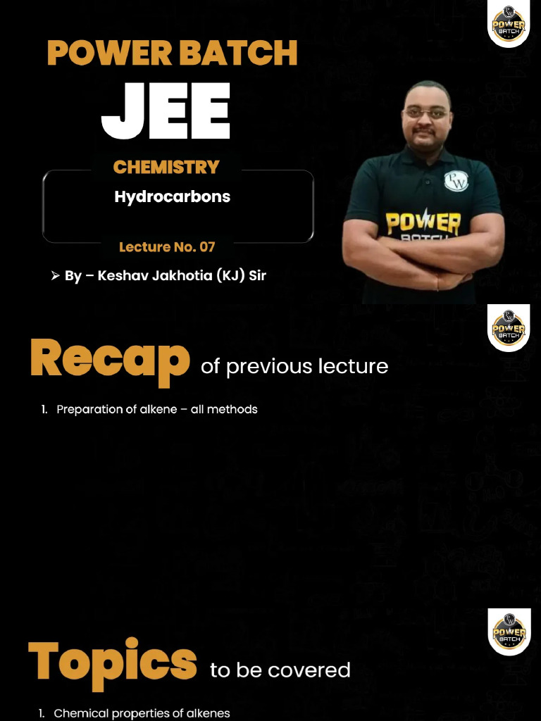 Hydrocarbon Lec 07 Class Notes | PDF
