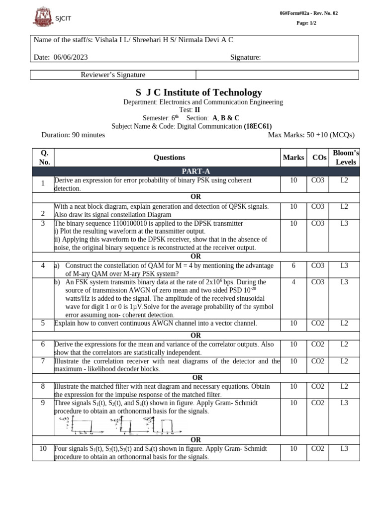 DC TEST-2 5-6-2023 | PDF | Data Transmission | Radio