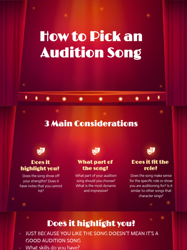 How To Pick An Audition Song | PDF