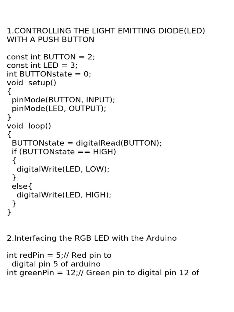 Arduino Exercises | PDF | Arduino | Computer Programming