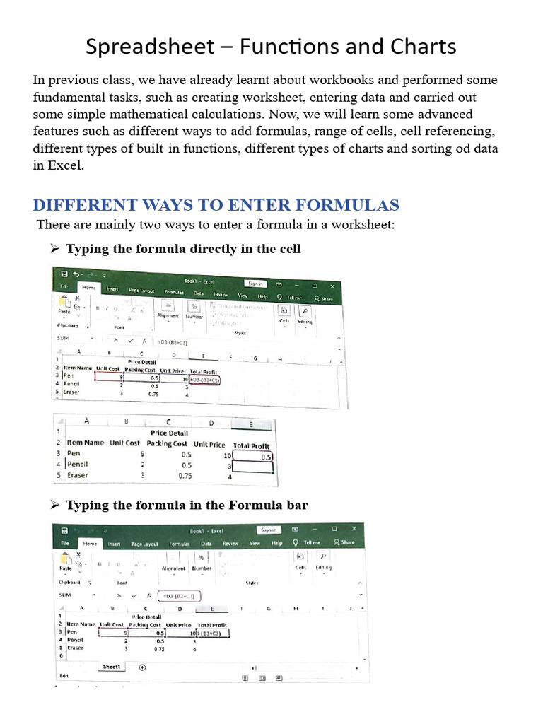 GR 8 Spreadsheet Chapter | PDF | Spreadsheet | Chart