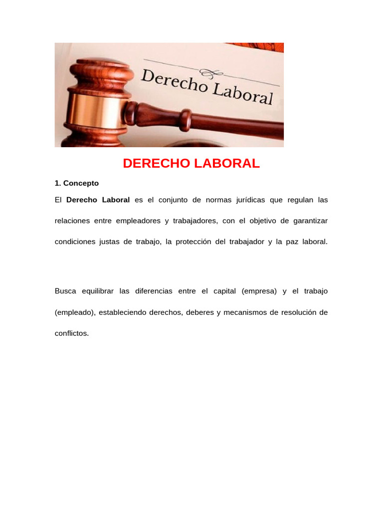 Derecho Laboral | PDF | Derecho laboral | Justicia
