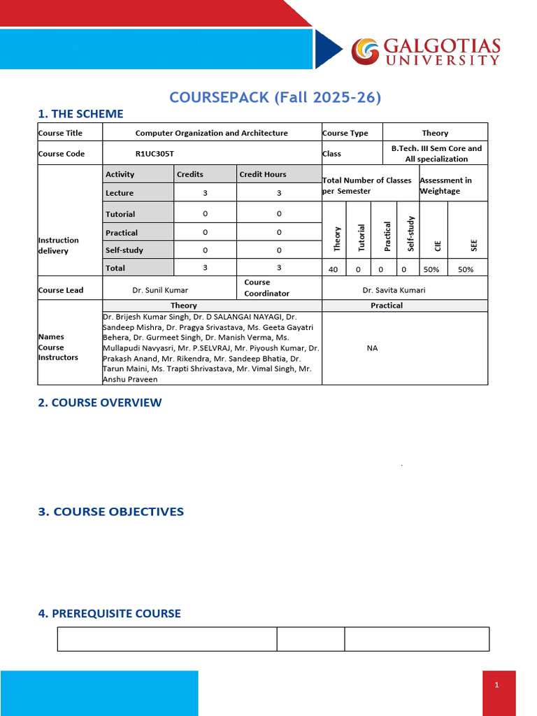CoursePack_COA_R1UC305T_Final | PDF | Central Processing Unit ...