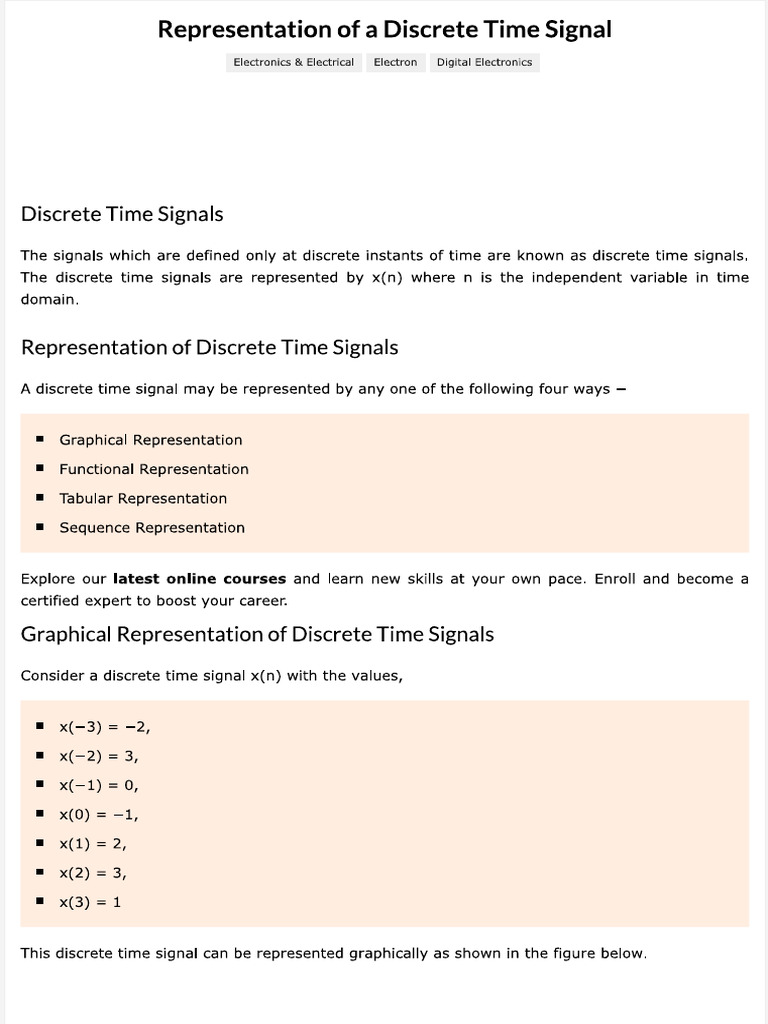 Discrete Signal | PDF