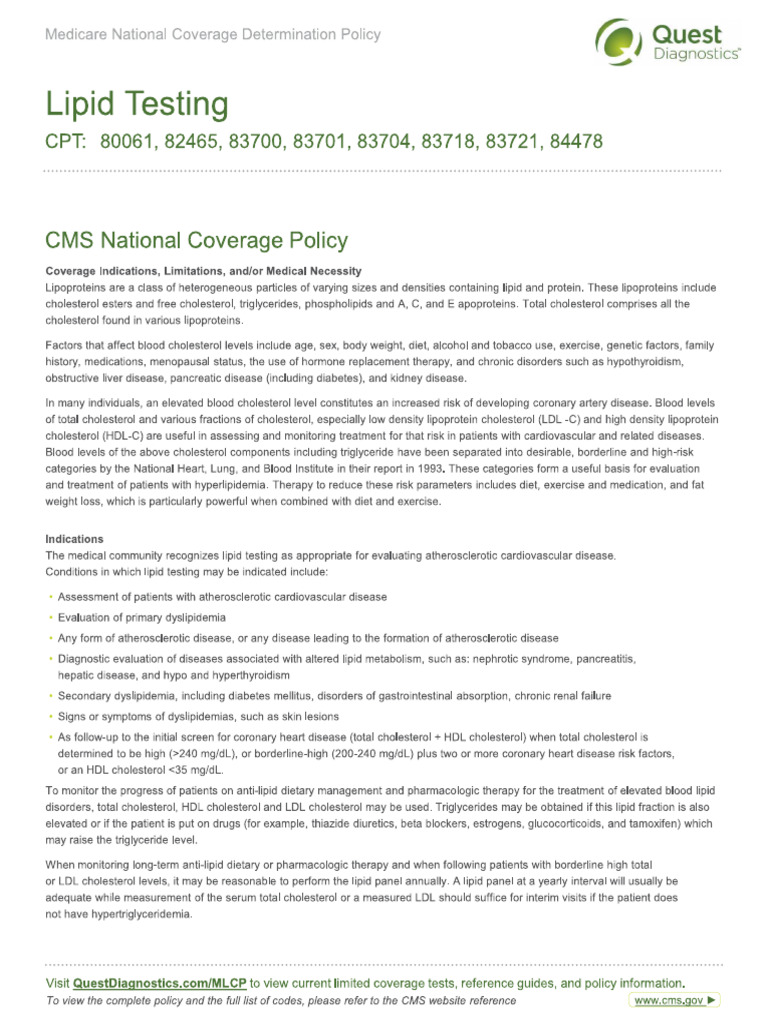 Quest Diagnostics | PDF