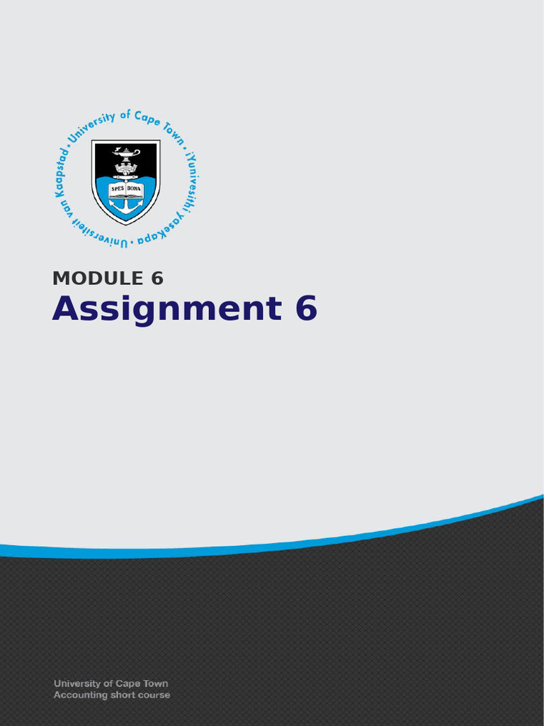 UCT ACC Module 6 - Assignment 6 | PDF | Cost Of Capital | Equity (Finance)