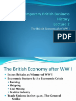 Lecture 2 - British Economy After WW1