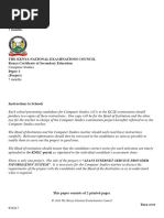 KCSE 2026 Computer Studies Project | PDF