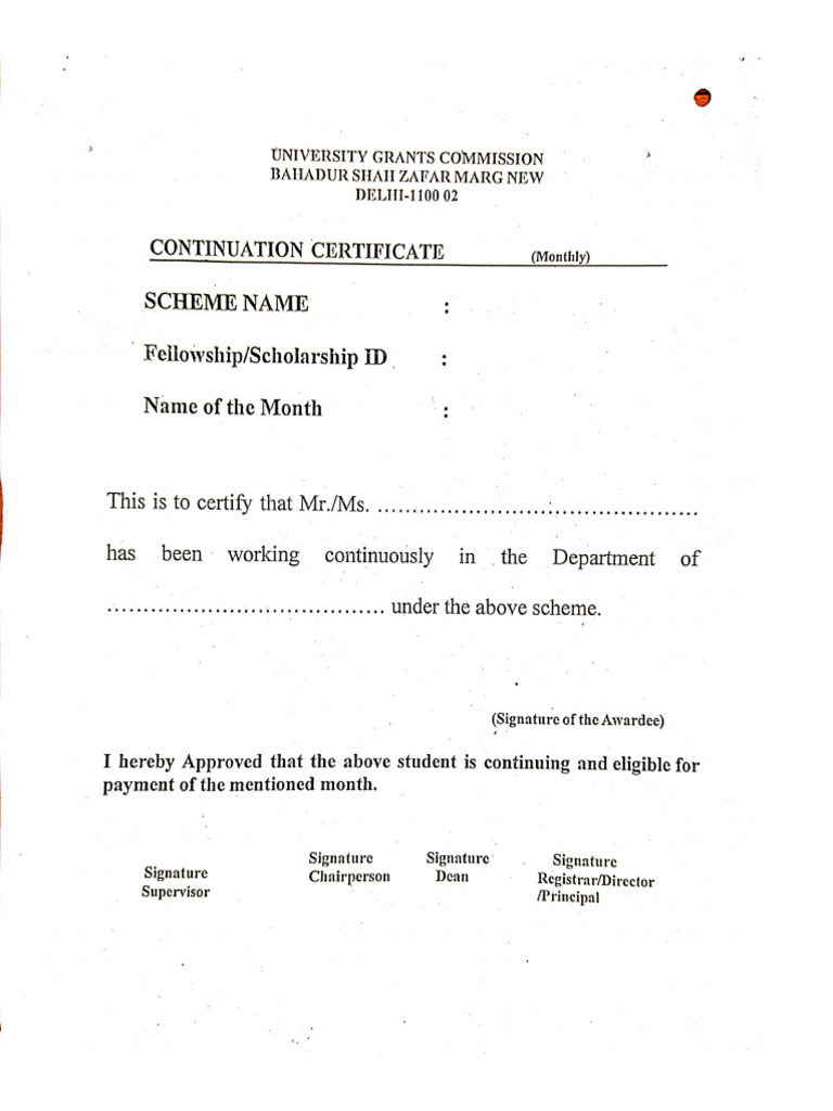 JRF Fellowship Form | PDF