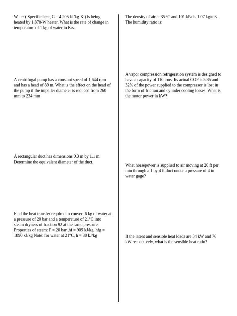 IPE Exit Problem Solving | PDF | Humidity | Refrigeration