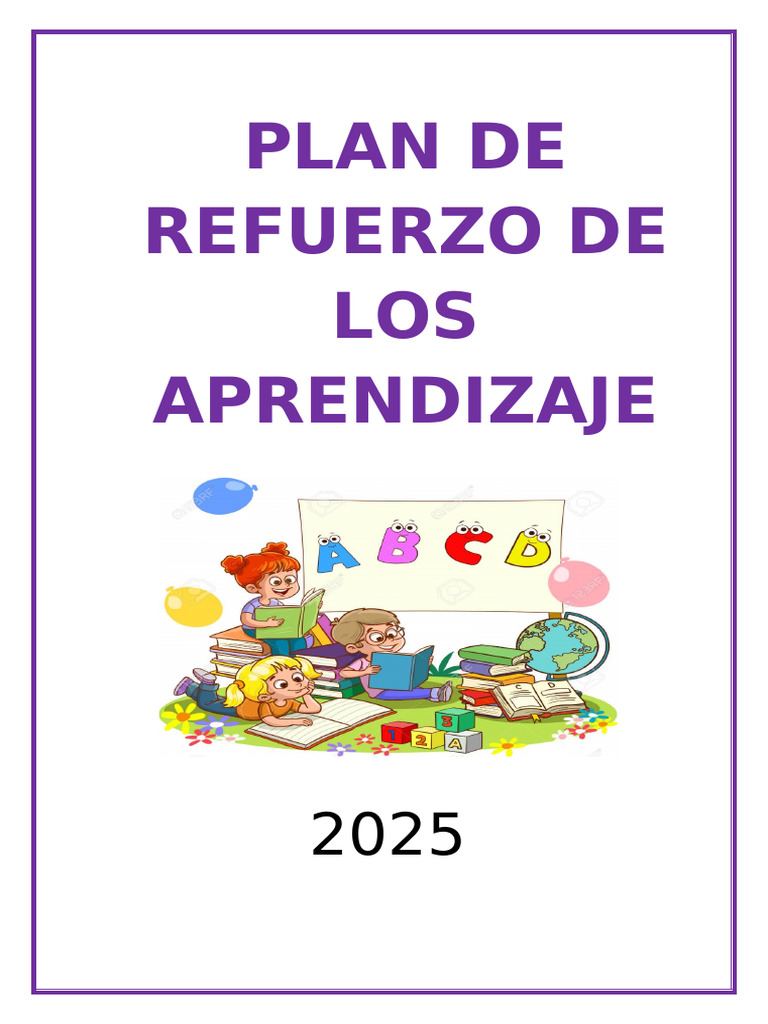 Plan de Refuerzo Escolar 2025 | PDF | Evaluación | Plan de estudios