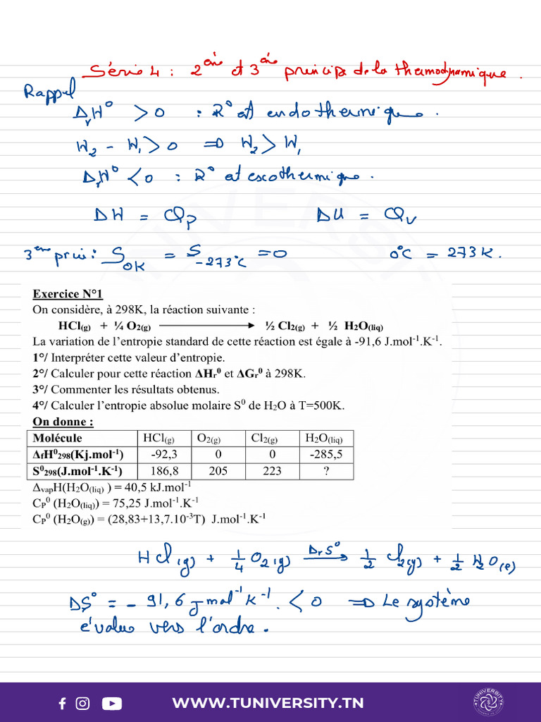 S4. Deuxieme Et Troisieme Principe de La Thermodynamique | PDF