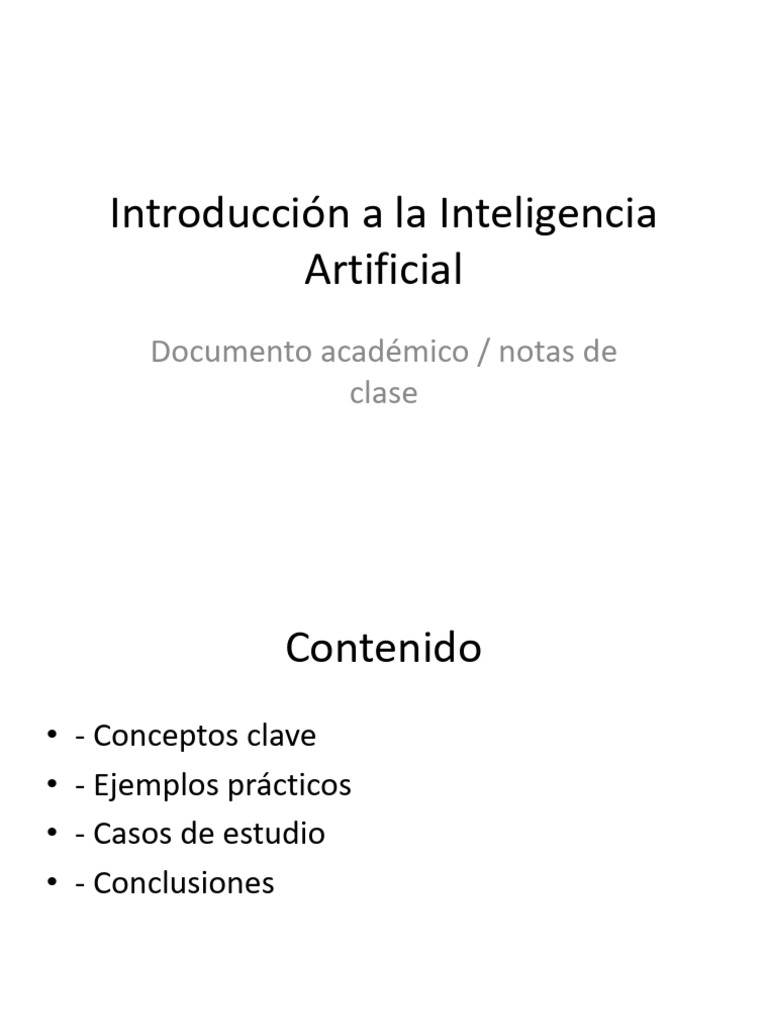 1 Introducción A La Inteligencia Artificial | PDF