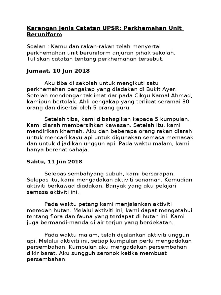 Karangan Catatan 1 | PDF
