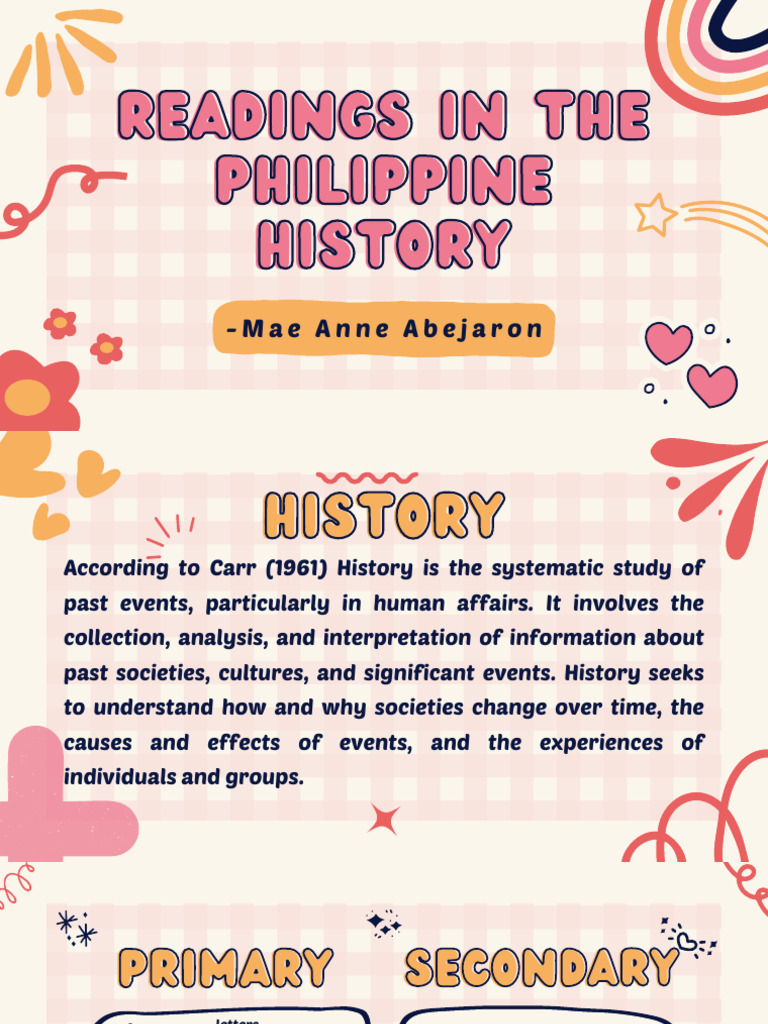 Readings in The Philippine History 1 | PDF | Primary Sources | Methodology