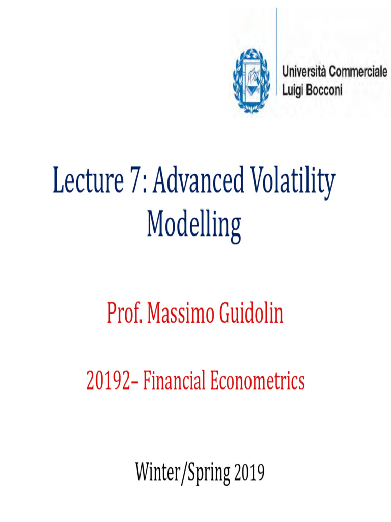 Lec_7_Advanced_Volatility_Modeling20190502010939 | PDF | Normal ...
