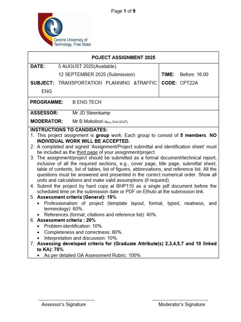 2025 - CPT22A - Transportation Planing and Traffic Engineering ...