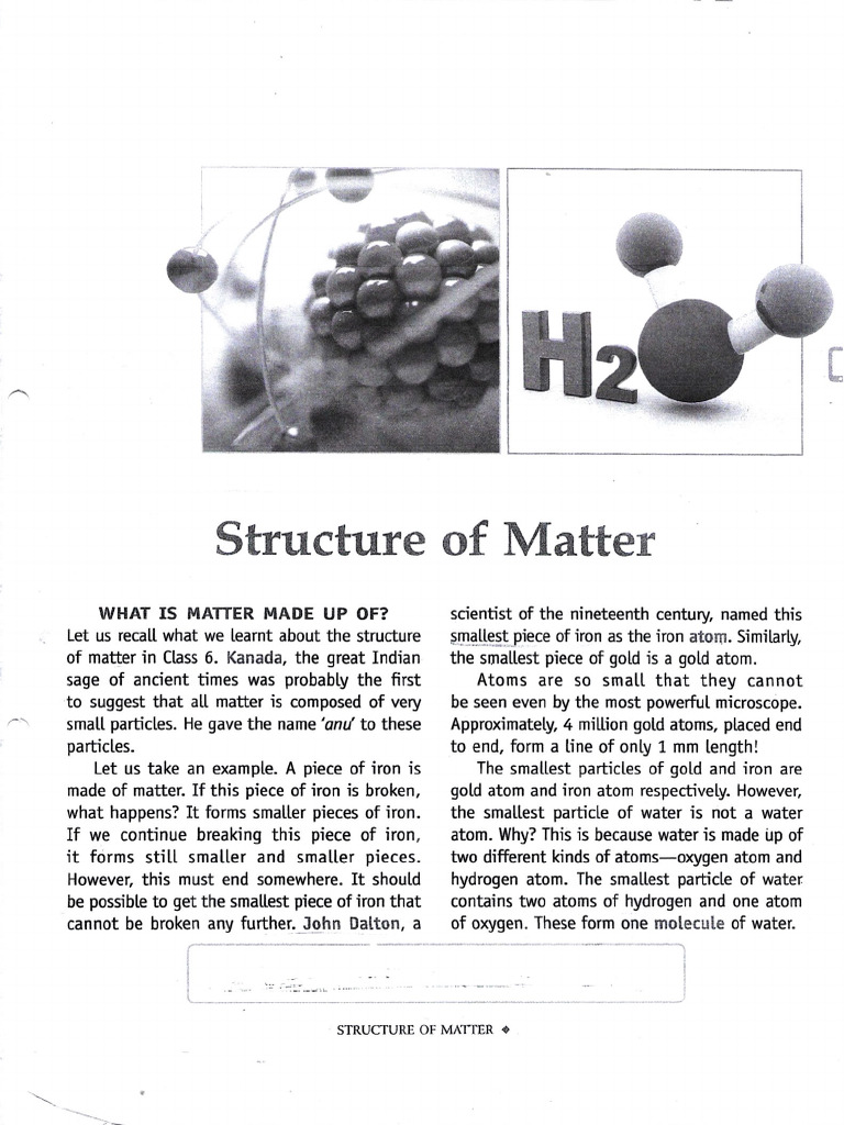 VII SCIENCE Structure of Matter | PDF