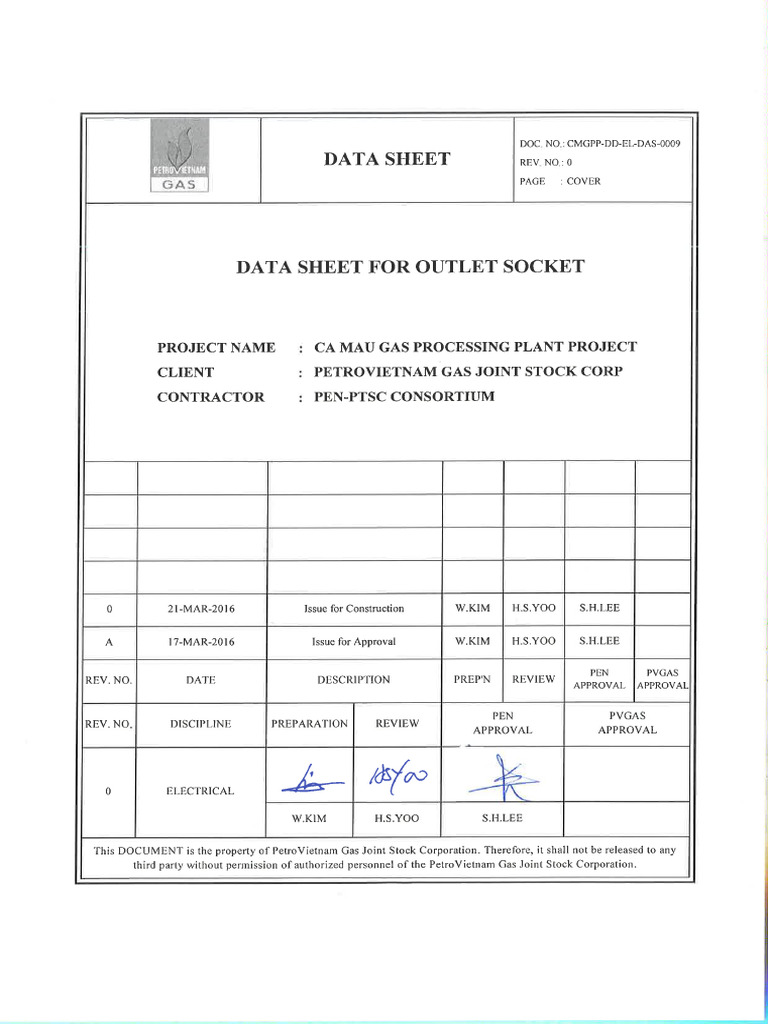 CMGPP DD EL DAS 0009 - Data Sheet For Outlet Socket - Rev.0 | PDF ...