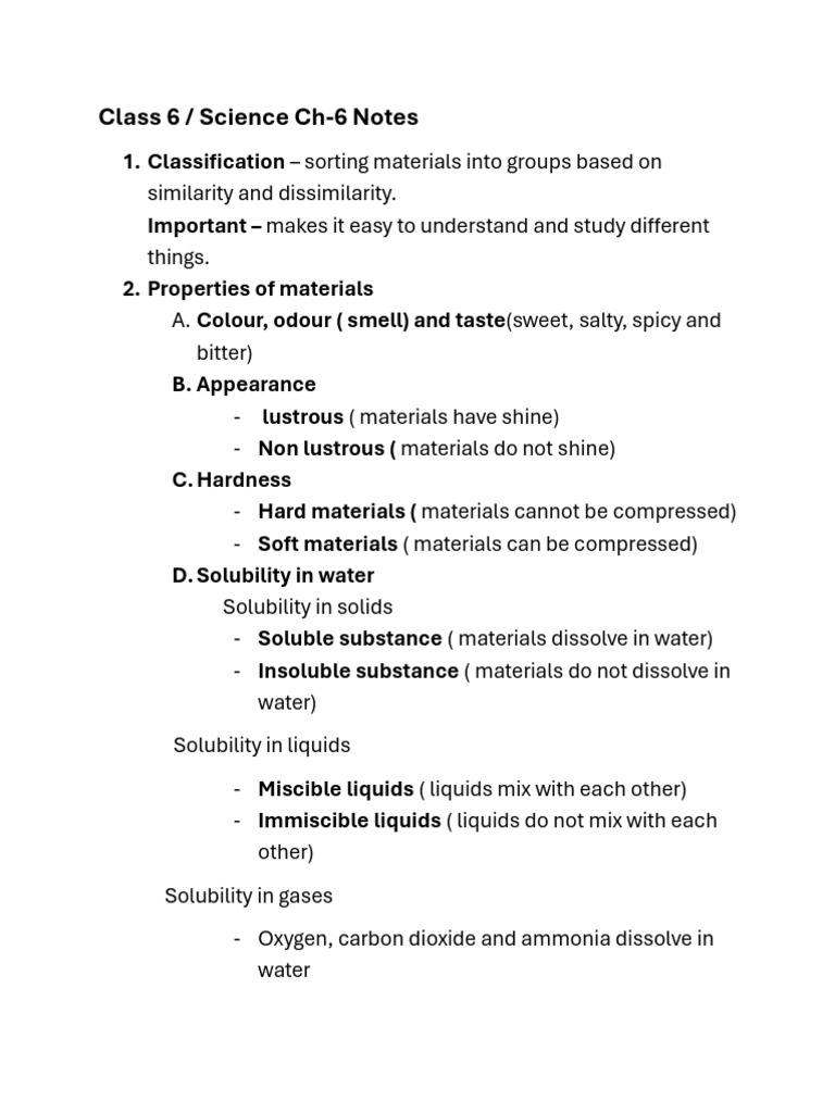 class 6 Ch 6 notes_260130_213140 | PDF