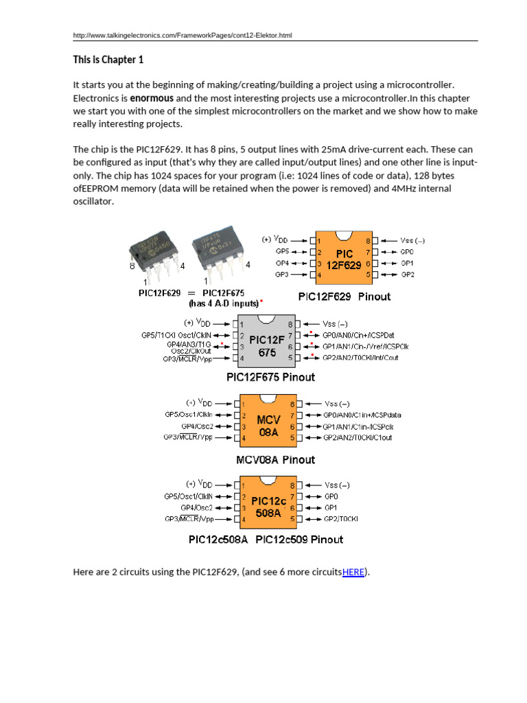 Aprendiendo A Programar Pic12f629 | PDF | Microcontroller | Computer ...