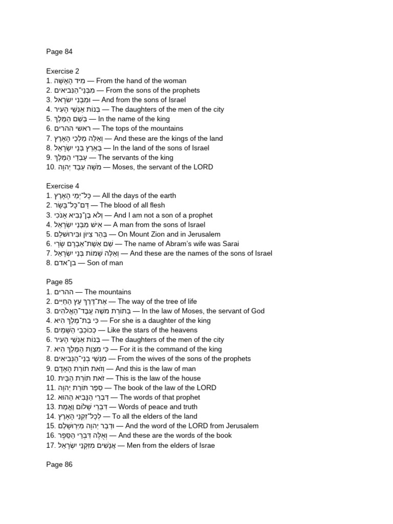 Hebrew Translation | PDF