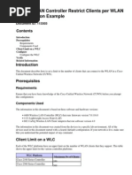 (Cisco) (WLC) Wireless LAN Controller Restrict Clients Per WLAN Configuration Example