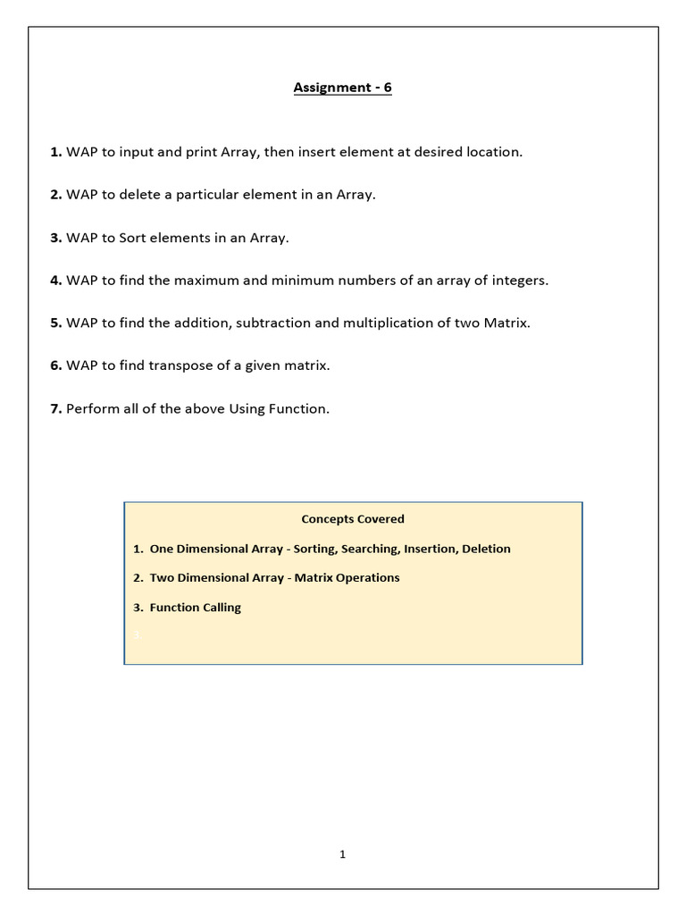Assignment 6 | PDF