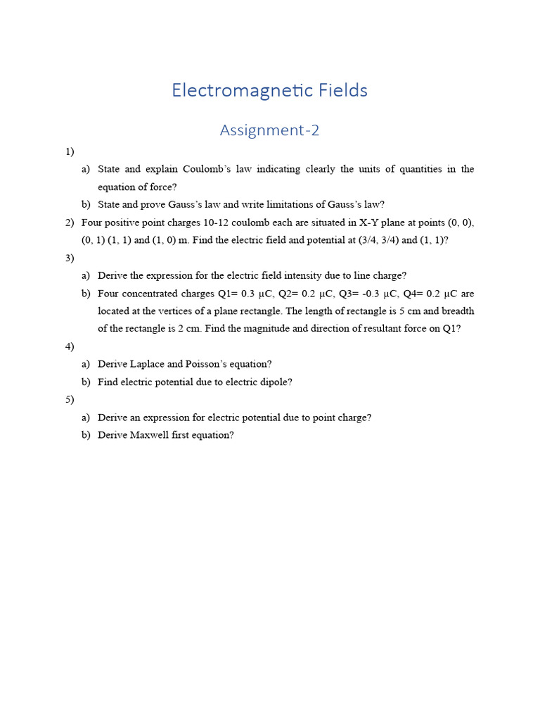 Emft Assignment No.2 | PDF