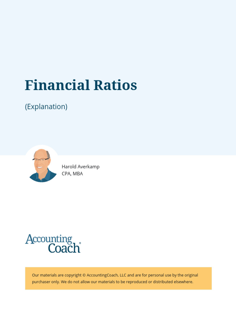 14 Financial Ratios Explanation | PDF | Equity (Finance) | Earnings Per ...