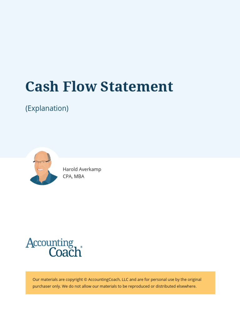 13 Cash Flow Statement Explanation | PDF | Cash Flow Statement | Equity ...