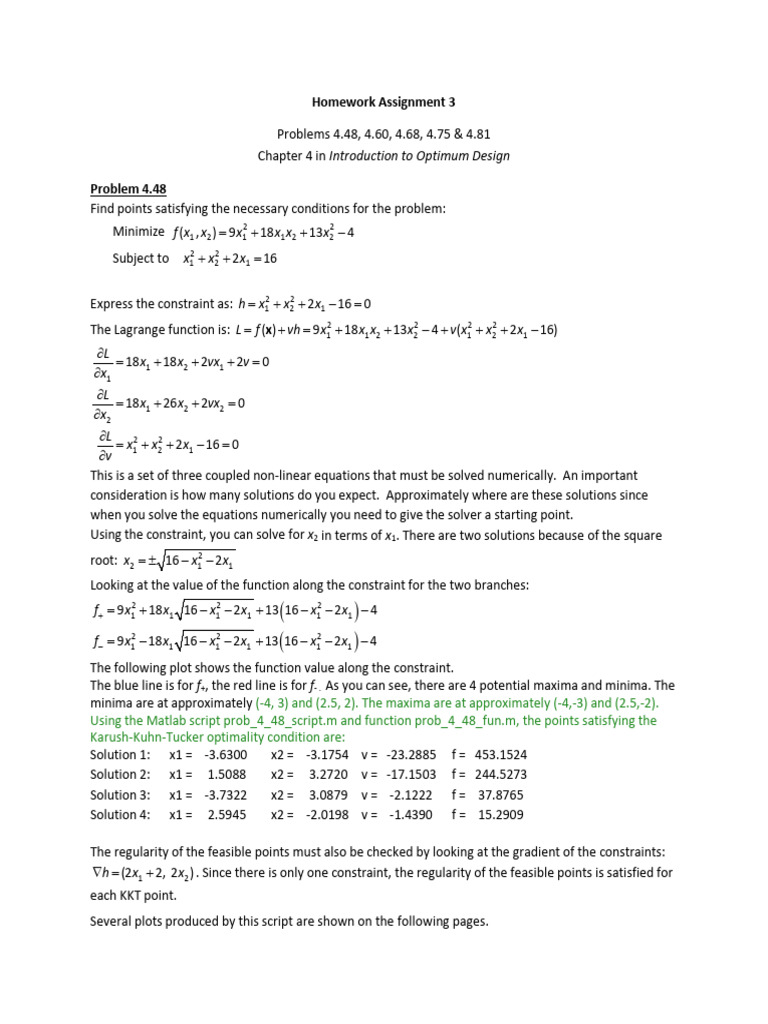 HW3 Solutions | PDF | Mathematical Optimization | Applied Mathematics