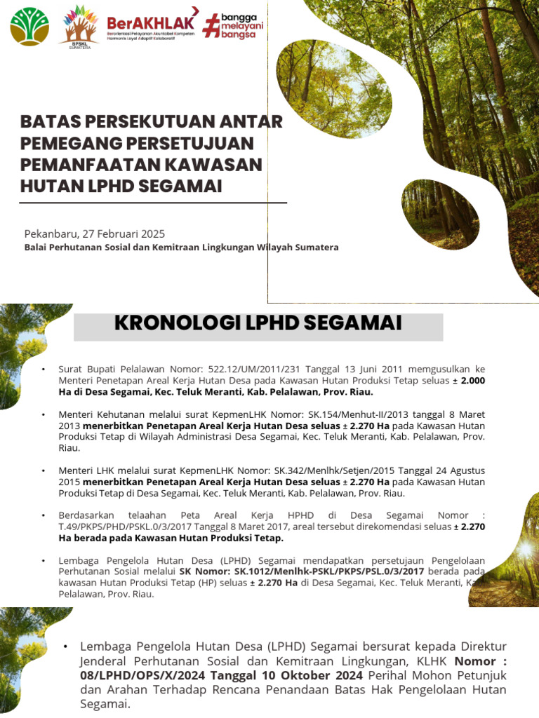 Fasilitasi Kesepakatan Tata Batas LPHD Segamai 2025 | PDF