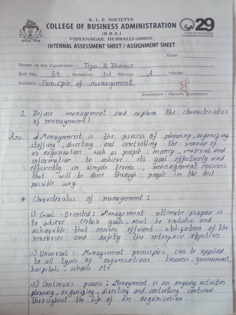 POM assignment | PDF