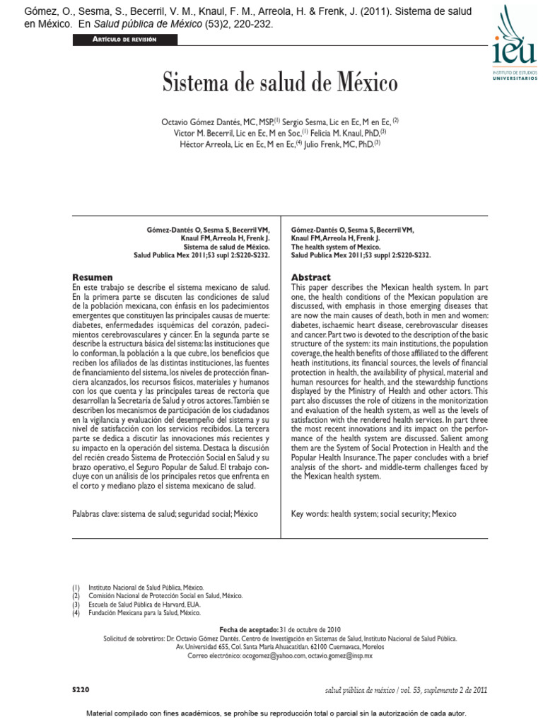 Sistema de Salud en Mexico | PDF | México | Hospital