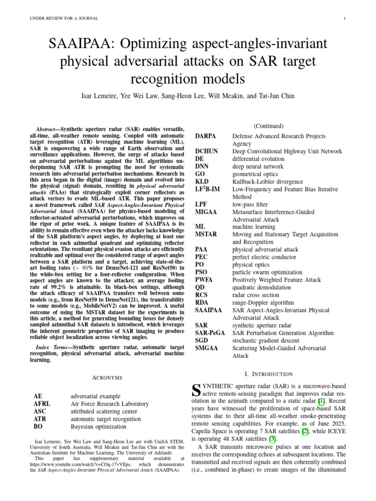 SAAIPAA: Optimizing Aspect-Angles-Invariant Physical Adversarial ...