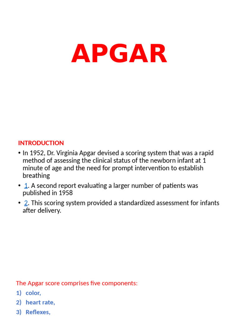Apgar Score | PDF