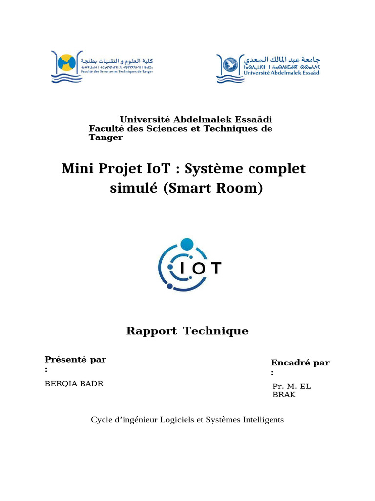 Rapport Mini Projet IoT | PDF | Internet des objets | Cloud computing
