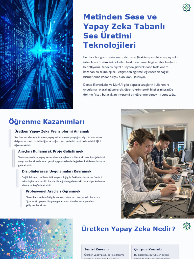 Metinden Sese Ve Yapay Zeka Tabanli Ses Uretimi Teknolojileri 1 | PDF