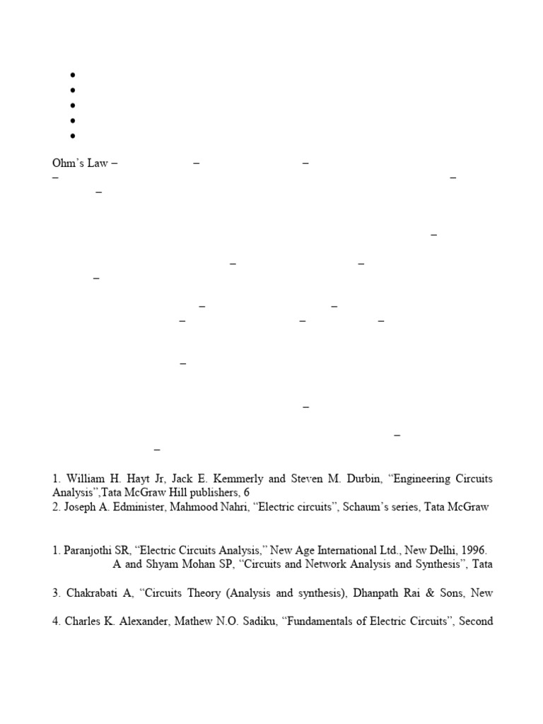 CT Notes | PDF | Direct Current | Electrical Network