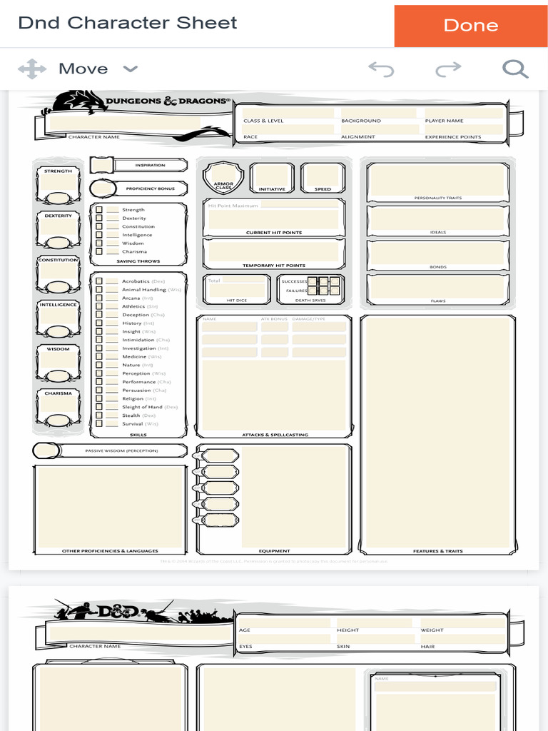 DND Character Sheet | PDF