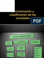 Denominacion y Clasificación de Cavidades