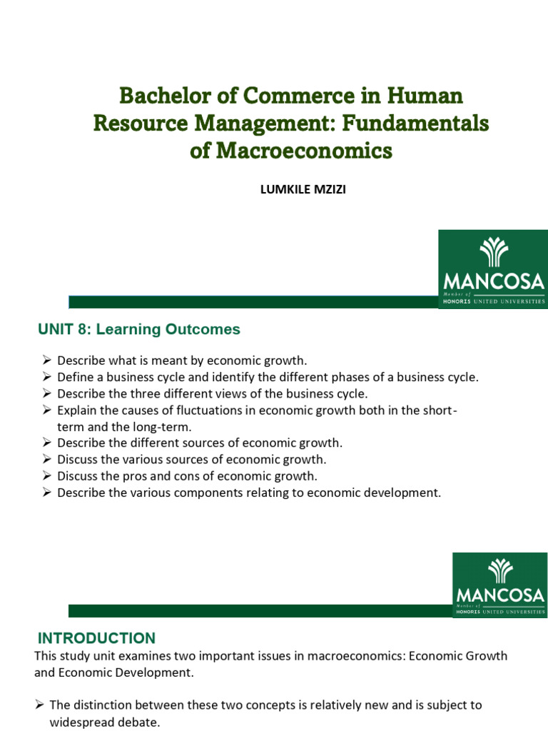 Unit 8 Fundamentals of Macroeconomics | PDF | Business Cycle | Economic ...